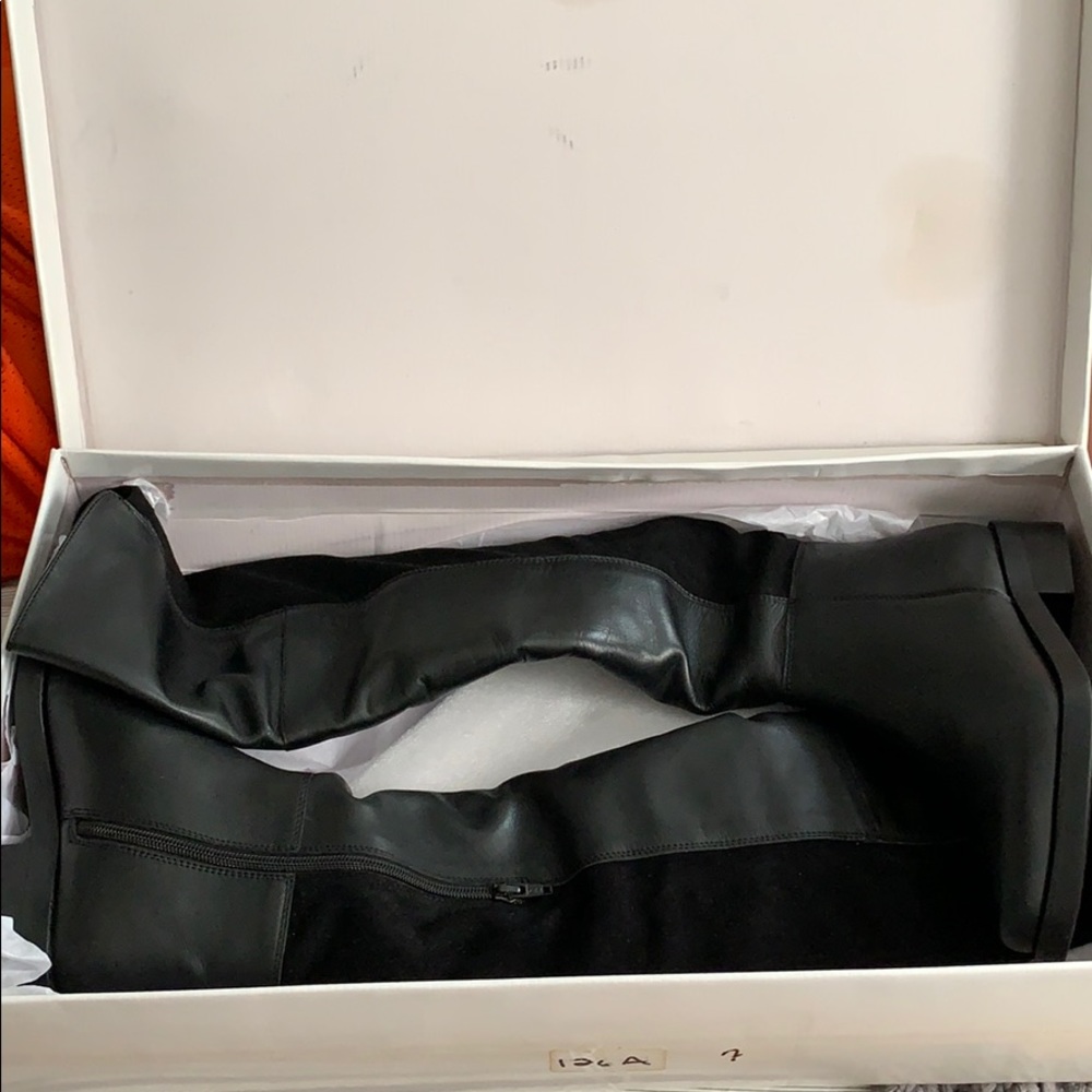 Barneys New York Leather Knee Boots